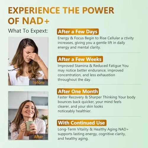 UNcena NAD Supplement 1500mg - Liposomal NAD+ Nicotinamide Riboside with Resveratrol, NAD Plus Boosting - Support Cellular Health, Stamina & Healthy Aging for Women & Men- Pack of 2 - 5