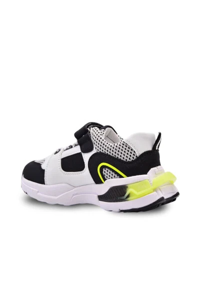 Unden Single Velcro Elastic Mesh Detailed Boys' Sports Shoes Black - 13