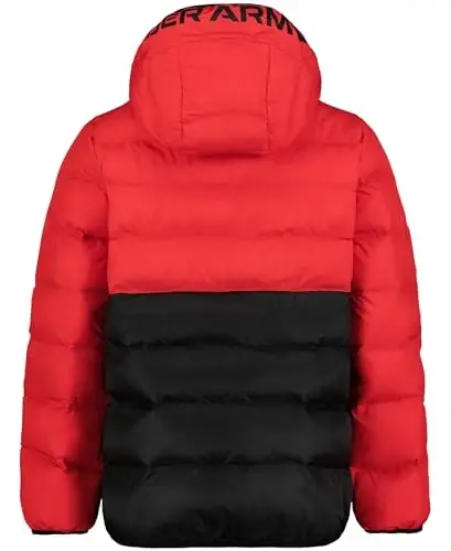 Under Armour Boys' Pronto Colorblock Puffer Jacket, Mid-Weight, Zip Up Closure, Repels Water - 2