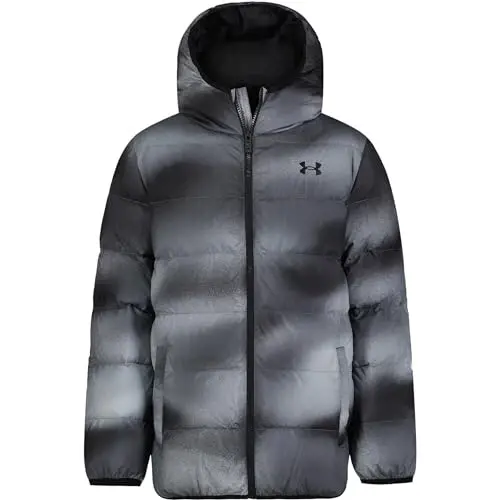 Under Armour boys Pronto Colorblock Puffer Jacket, Mid-weight, Zip Up Closure, Repels Water - 1