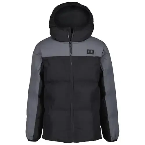 Under Armour boys Pronto Colorblock Puffer Jacket, Mid-weight, Zip Up Closure, Repels Water - 1
