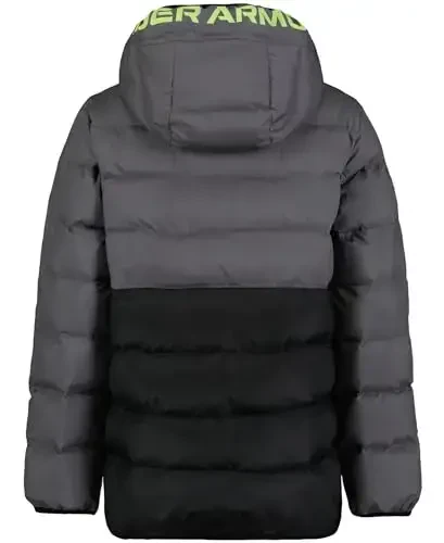 Under Armour boys Pronto Colorblock Puffer Jacket, Mid-weight, Zip Up Closure, Repels Water - 2
