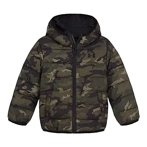 Under Armour Boys' Pronto Hooded Puffer Jacket | Lightweight Design for Everyday Wear, Water-Repellent Finish to Stay Dry, Insulated Warmth for Cold Days - Under