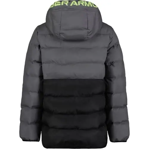 Under Armour boys Pronto Colorblock Puffer Jacket, Mid-weight, Zip Up Closure, Repels Water - 2