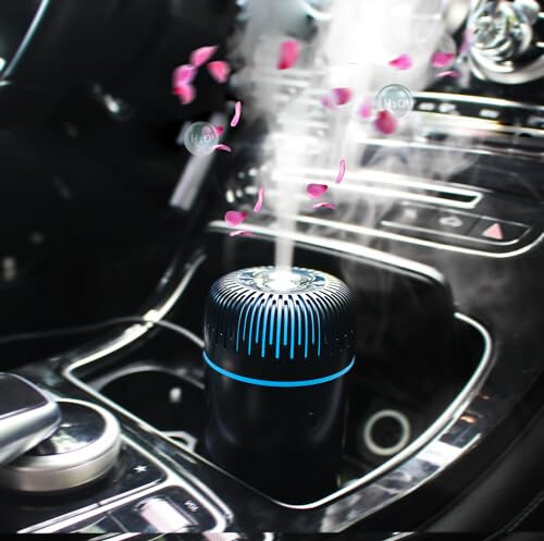 Unee Car Diffusers – 100ml USB Mini Aromatherapy & Humidifier & Car Air Freshener for Essential Oils, Portable Auto & Home Use (Black) - 1
