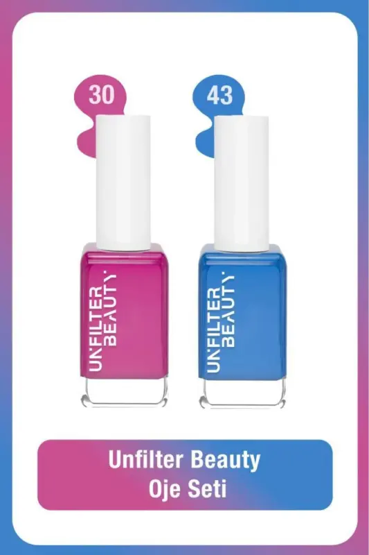 Unfilter Beauty Nail Polish Set No: 30 + No: 43 - 1