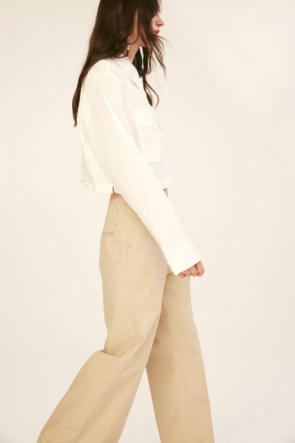 Unhemmed Gabardine Chino - 1