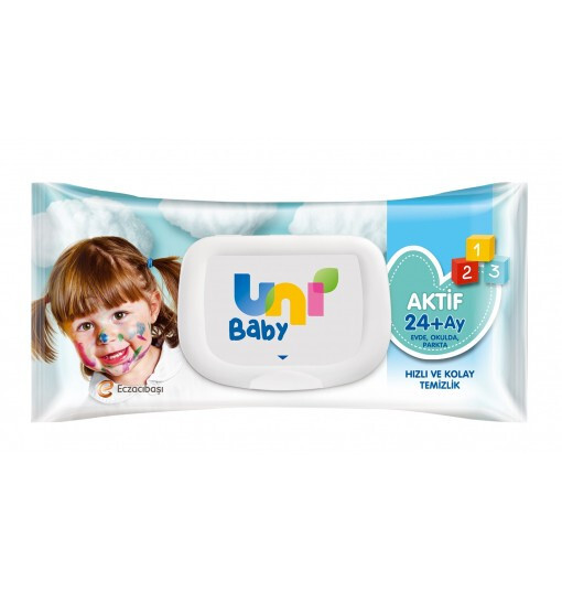 Uni Baby Active Baby Wet Wipes 24+ Months 52 Count - 3