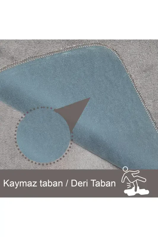 Unicolor Plain 3-Piece Coffee Bath Mat Rug Set Non-Slip Leather Based Washable Toilet Seat Cover Set-Brown - 3