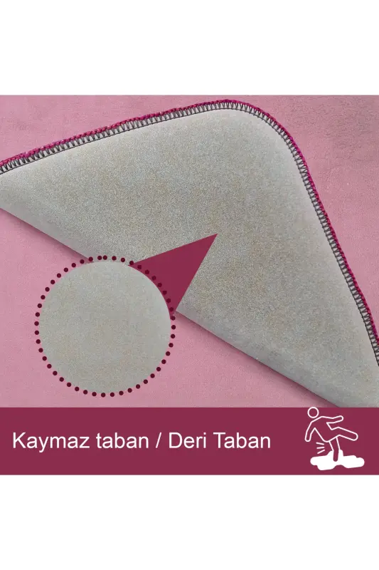Unicolor tekis 3 qismli to'q binafsha hammom gilami to'plami Sirpanmaydigan charm taglik Yuviladigan unitaz qopqog'i - to'q binafsha - 3