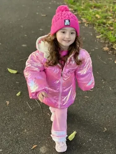 UNICOMIDEA Baby Girl Winter Coat Laser Toddler Jackets Warm Down Outerwear with Hooded for 12M-5T - 4