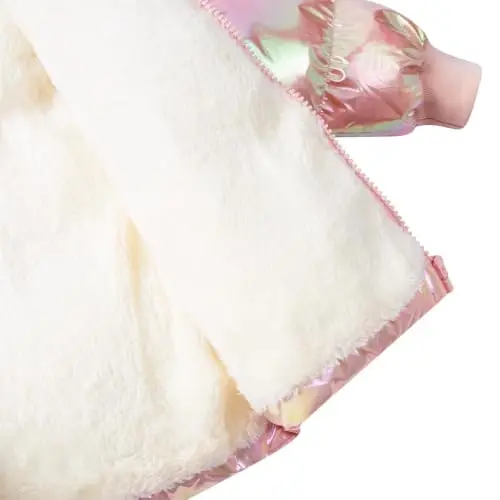 UNICOMIDEA Baby Girl Winter Coat Toddler Warm Down Zip Laser Jacket with Hooded For 12M-5T - 5