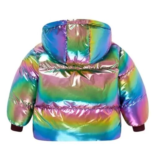 UNICOMIDEA Kız Bebek Kışlık Mont Lazer Çocuk Ceketleri 12M-5T için Kapşonlu Sıcak Dış Giyim - 3
