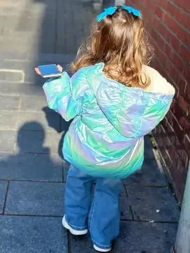 UNICOMIDEA Baby Girl Winter Coat Laser Toddler Jackets Warm Down Outerwear with Hooded for 12M-5T - 1