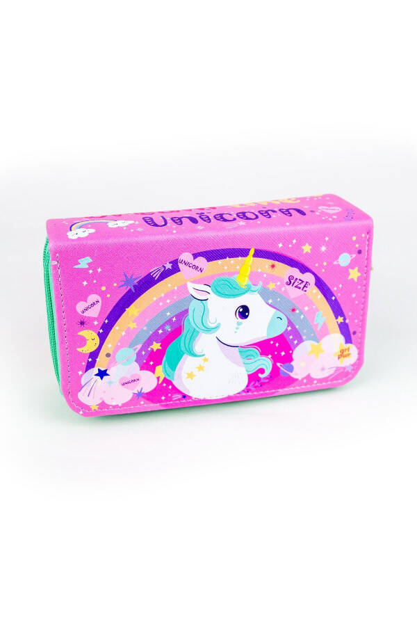 Unicorn Dream Like Pen Box Organizer Three Compartments (PINK PEN CASE) - 7