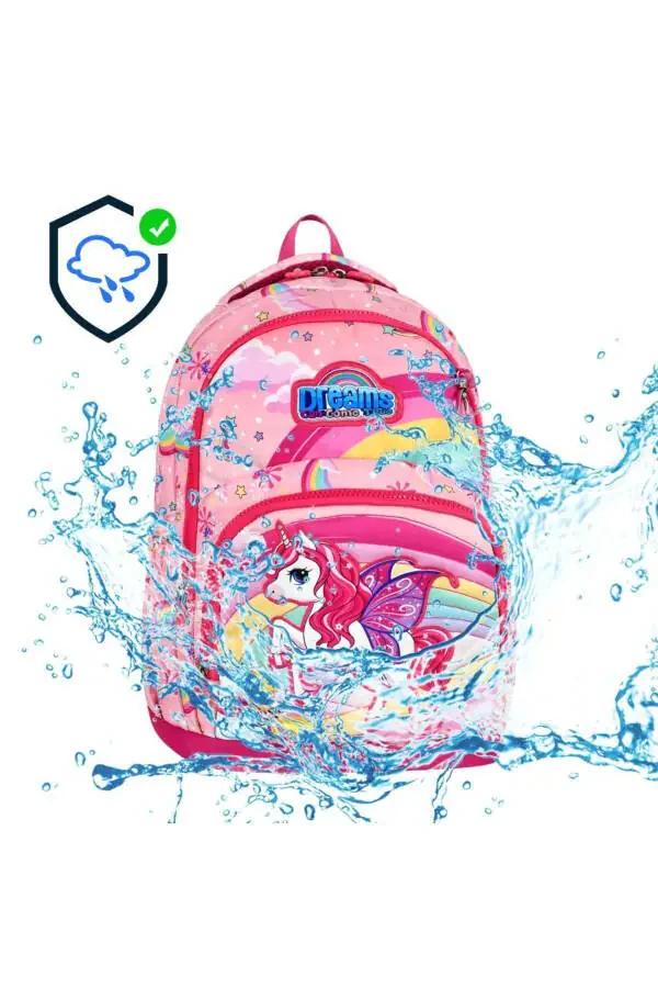 Unicorn Feeding & Pencil Case Set for Girls, Orthopedic Back Support, Luxury Elementary School Backpack - 2