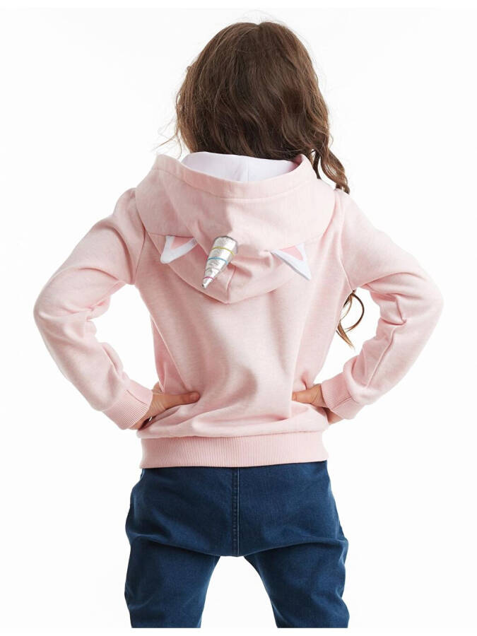 Unicorn Kapüşonlu Kız Çocuk Sweatshirt - 6