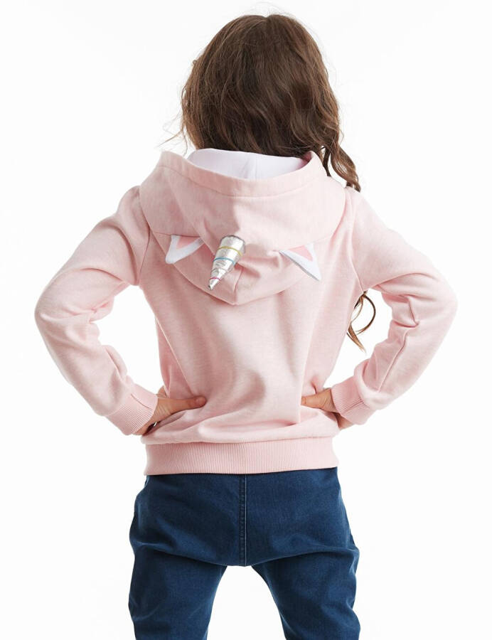 Unicorn Kapüşonlu Kız Çocuk Sweatshirt - 10