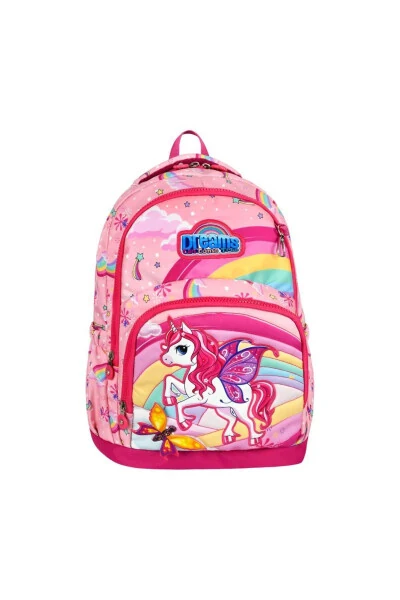 Unicornsh shaklli qizlar uchun ortopedik orqa tarafini qo'llab-quvvatlovchi, hashamatli boshlang'ich maktab ryukzagi to'plami, ovqatlanish va qalamlar uchun joy bilan - 4