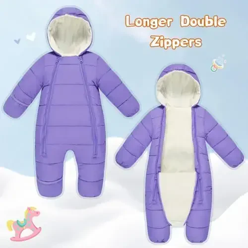 UNIFACO Baby Boys Snowsuit Newborn Baby Girls Winter Coat Toddler Clothes - 3
