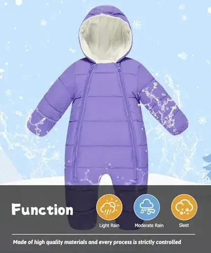 UNIFACO Baby Boys Snowsuit Newborn Baby Girls Winter Coat Toddler Clothes - 4