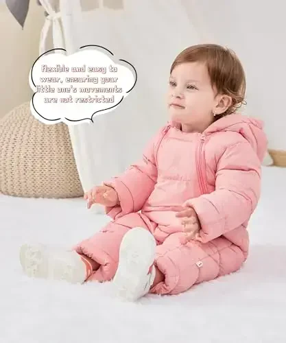 UNIFACO Baby Boys Snowsuit Newborn Baby Girls Winter Coat Toddler Clothes - 2