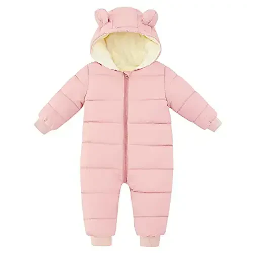 UNIFACO Baby Boys Snowsuit Newborn Baby Girls Winter Coat Toddler Clothes - 1