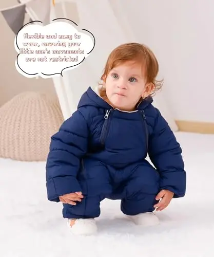 UNIFACO Baby Boys Snowsuit Newborn Baby Girls Winter Coat Toddler Clothes - 3