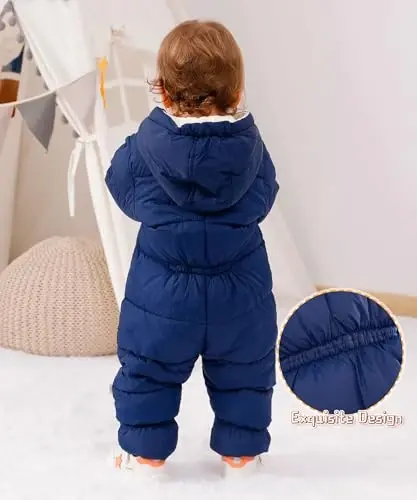 UNIFACO Baby Boys Snowsuit Newborn Baby Girls Winter Coat Toddler Clothes - 4