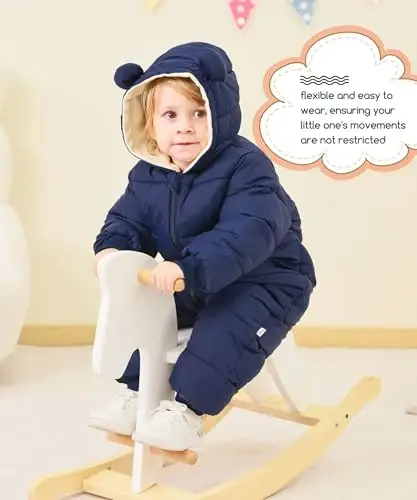 UNIFACO Baby Boys Snowsuit Newborn Baby Girls Winter Coat Toddler Clothes - 4