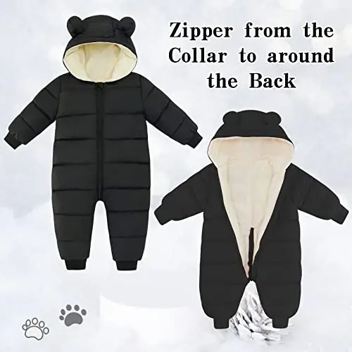 UNIFACO Baby Boys Snowsuit Newborn Baby Girls Winter Coat Toddler Clothes - 5