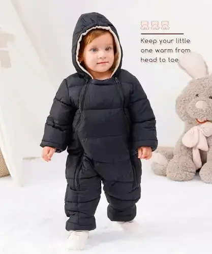 UNIFACO Baby Boys Snowsuit Newborn Baby Girls Winter Coat Toddler Clothes - 2