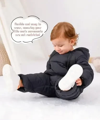 UNIFACO Baby Boys Snowsuit Newborn Baby Girls Winter Coat Toddler Clothes - 3