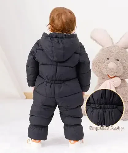 UNIFACO Baby Boys Snowsuit Newborn Baby Girls Winter Coat Toddler Clothes - 4