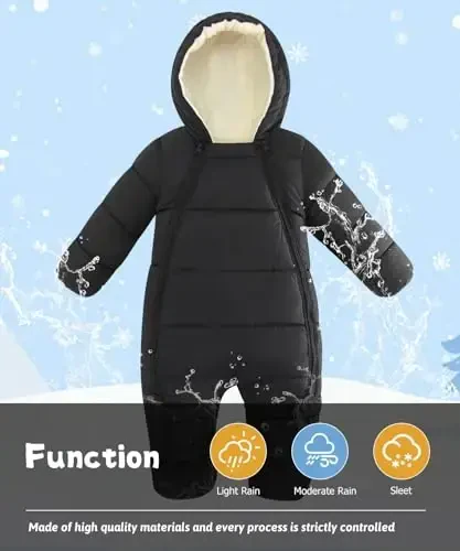UNIFACO Baby Boys Snowsuit Newborn Baby Girls Winter Coat Toddler Clothes - 5