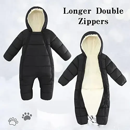 UNIFACO Baby Boys Snowsuit Newborn Baby Girls Winter Coat Toddler Clothes - 6