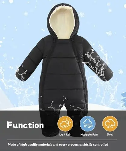 UNIFACO Baby Boys Snowsuit Newborn Baby Girls Winter Coat Toddler Clothes - 5