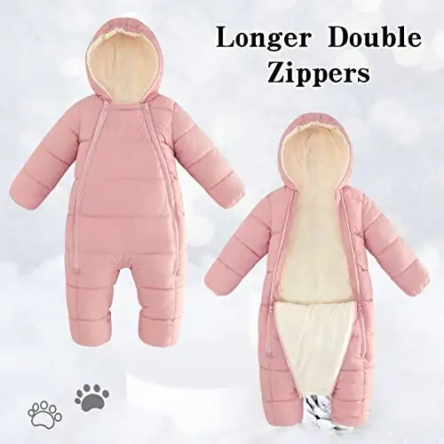 UNIFACO Baby Boys Snowsuit Newborn Baby Girls Winter Coat Toddler Clothes - 6