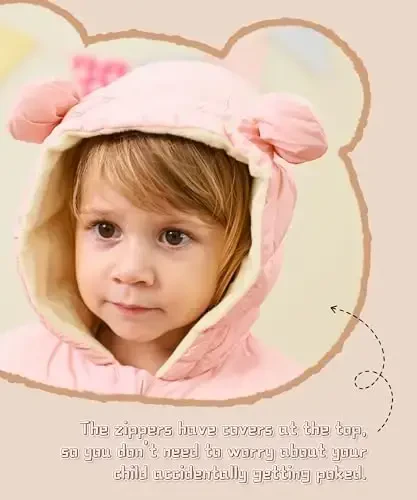 UNIFACO Baby Boys Snowsuit Newborn Baby Girls Winter Coat Toddler Clothes - 4