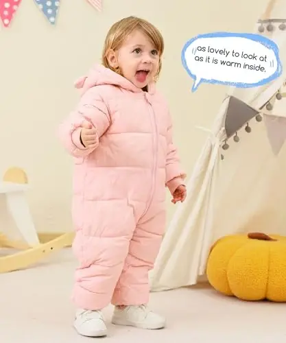 UNIFACO Baby Boys Snowsuit Newborn Baby Girls Winter Coat Toddler Clothes - 2