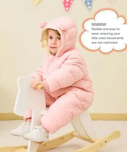 UNIFACO Baby Boys Snowsuit Newborn Baby Girls Winter Coat Toddler Clothes - 3