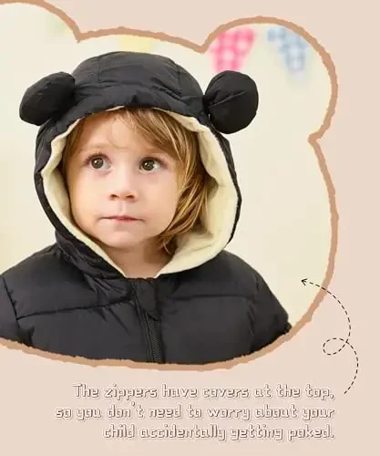 UNIFACO Чақалоқ болалар қишки костюмлари Янги туғилган чақалоқ қизлар қишки пальтоси Болалар кийимлари - 4