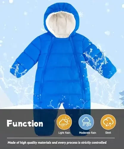 UNIFACO Baby Boys Snowsuit Newborn Baby Girls Winter Coat Toddler Clothes - 3