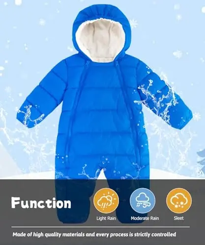 UNIFACO Baby Boys Snowsuit Newborn Baby Girls Winter Coat Toddler Clothes - 3