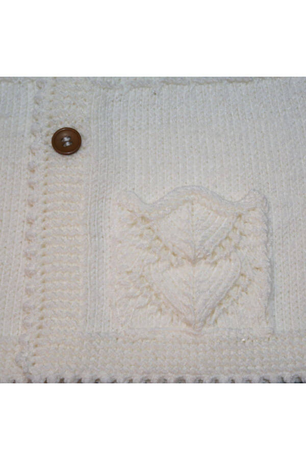 Unique Baby Hand-Knitted Pocket Cardigan with Openwork - 5