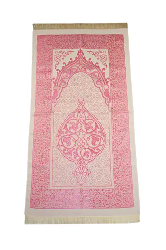 Unique Cylinder Boxed Tasbeeh and Prayer Rug Set - Pink Color - 3