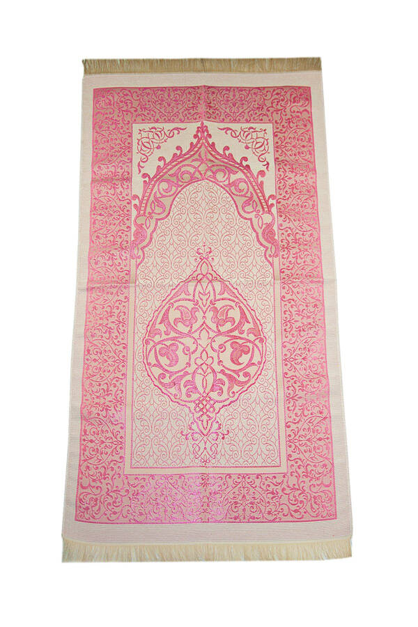 Unique Cylinder Boxed Tasbeeh and Prayer Rug Set - Pink Color - 3