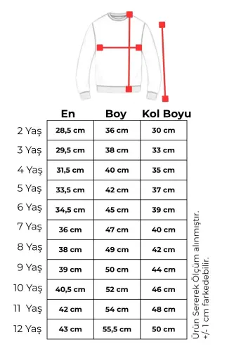 Унисекс Детский Свитшот с Полумесяцем и Звездой Basic 8-12 Лет-8 - 6