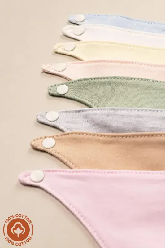 Унисекс Детский Трикотажный Органический Хлопковый Нагрудник для Новорожденных с Фигурками Животных 0-3 Месяца, Набор из 3 Штук - 5