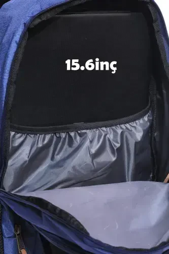 Унисекс Дневной Школьный Дорожный Рюкзак Gk19 Темно-синий-ТЕМНО-СИНИЙ - 5